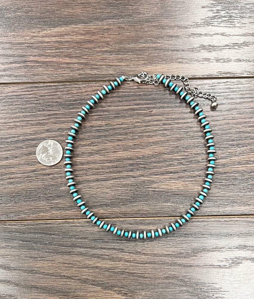16" Rondelle Navajo Bead Necklace