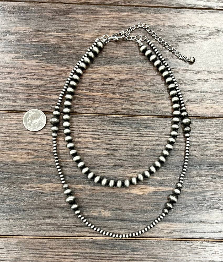 22" 2-strand Navajo Bead Necklace