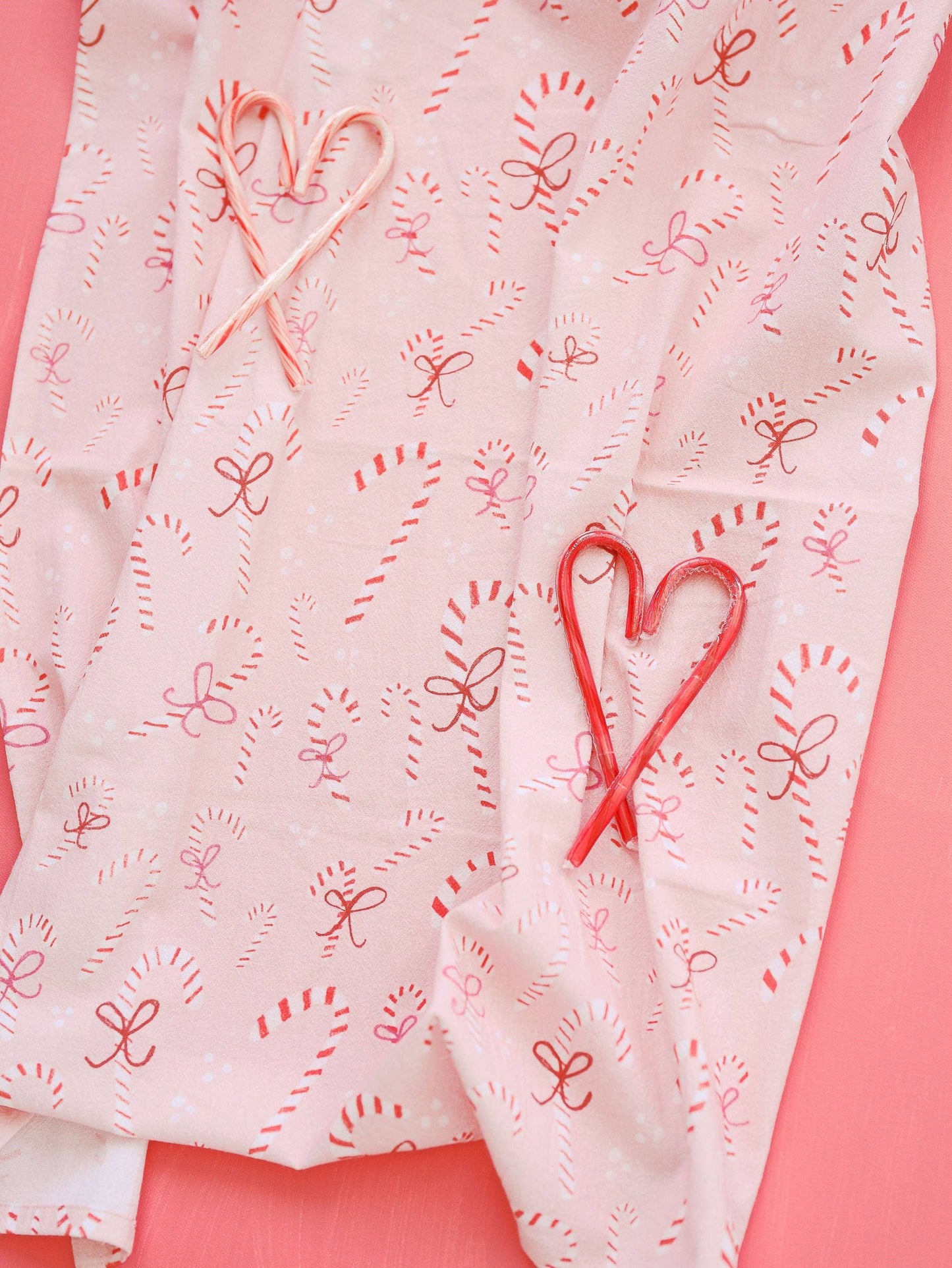 Candy Cane Full Pattern Flour Sack Towel