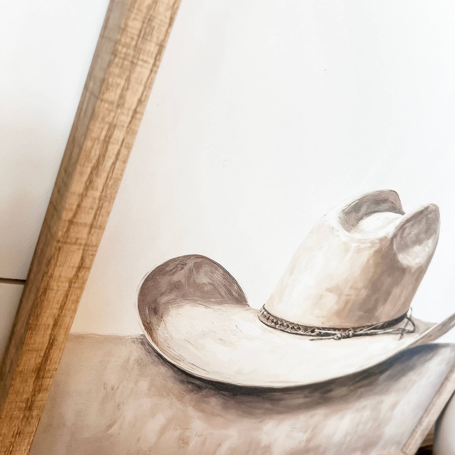 Cowboy Hat Art Print Wood Sign