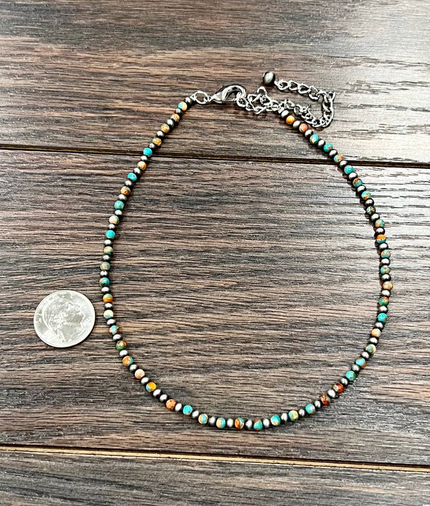 15" Round Gemstone Necklace