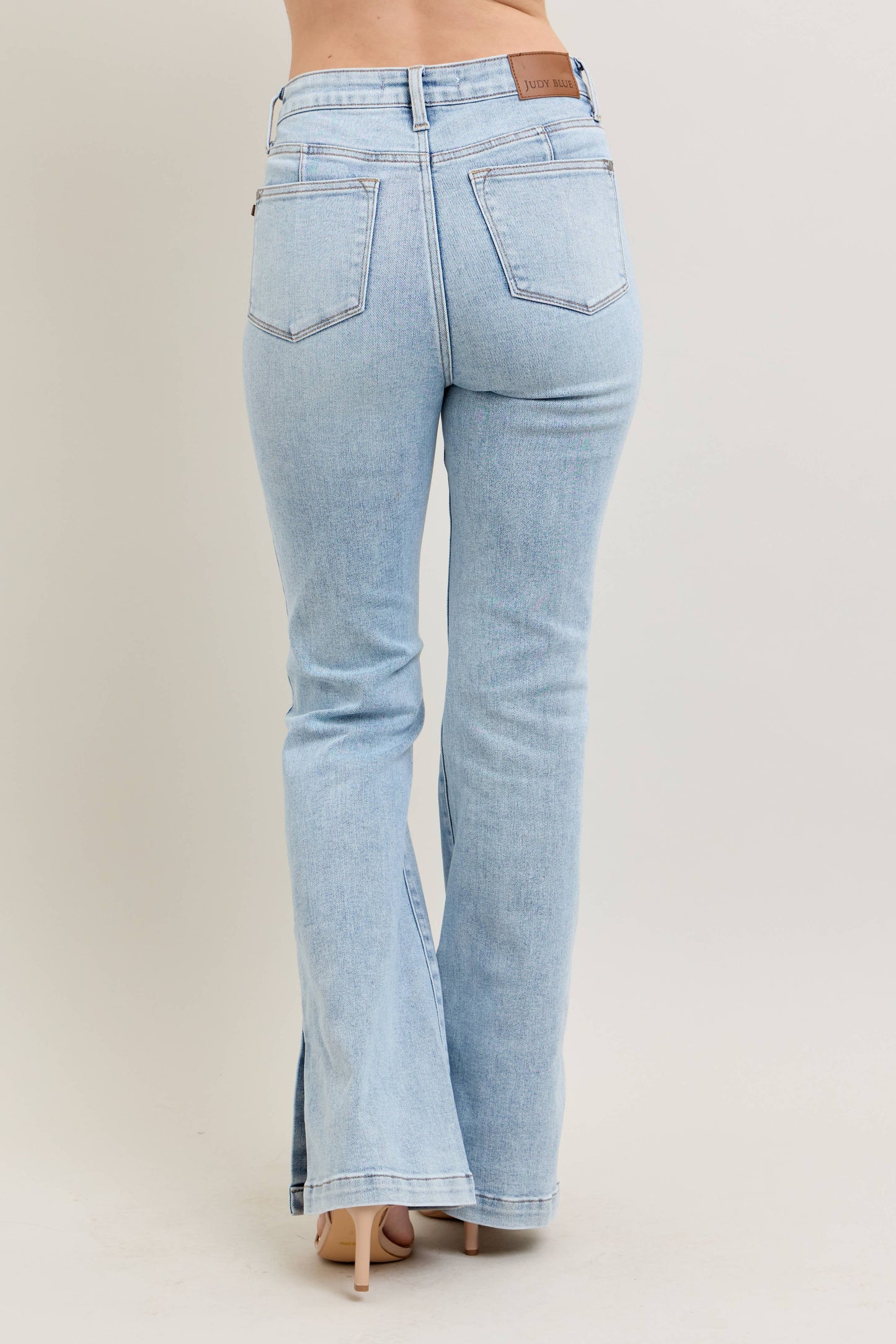 Judy Blue Tummy Control Vintage Wash Side Slit Slim Boot