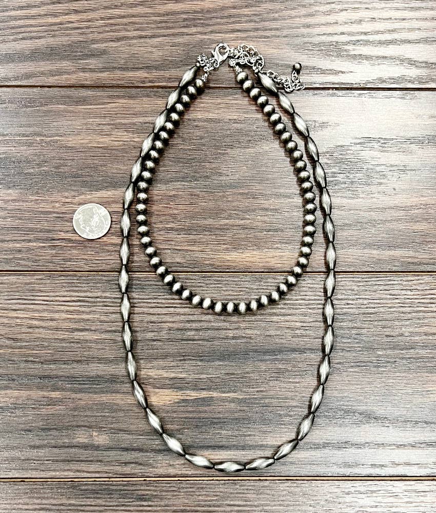 24" 2-strand Navajo Bead Necklace