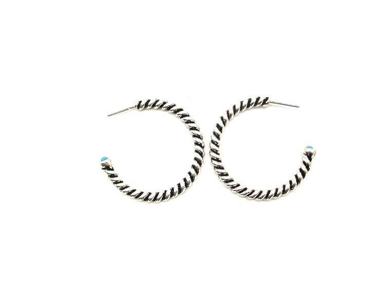 Western Bubble Cord Wire Hoop Earring