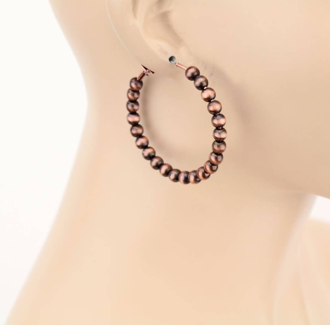 2” Navajo Pearl Hoops Earrings