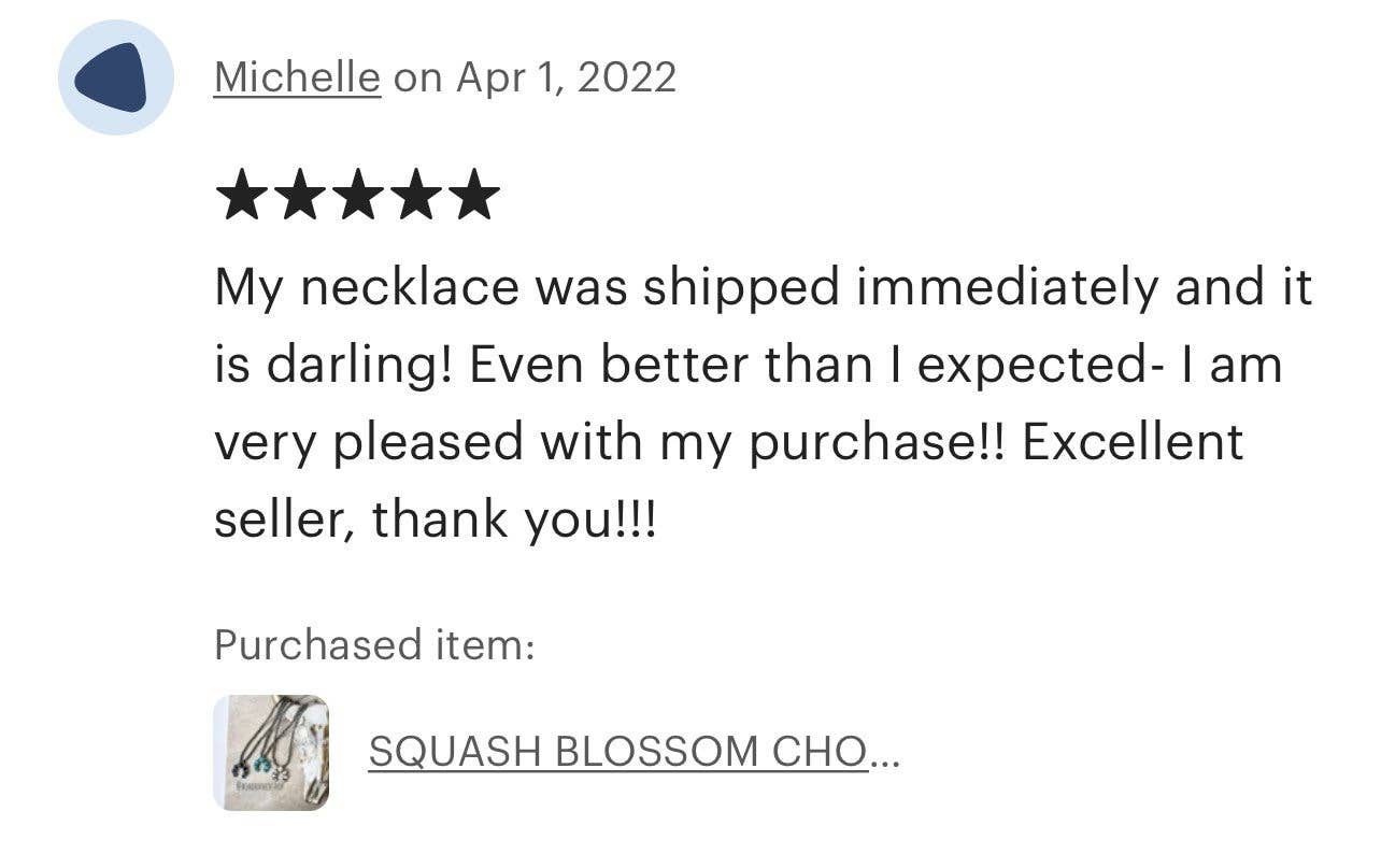 Squash Blossom Choker Western Pendant Necklace
