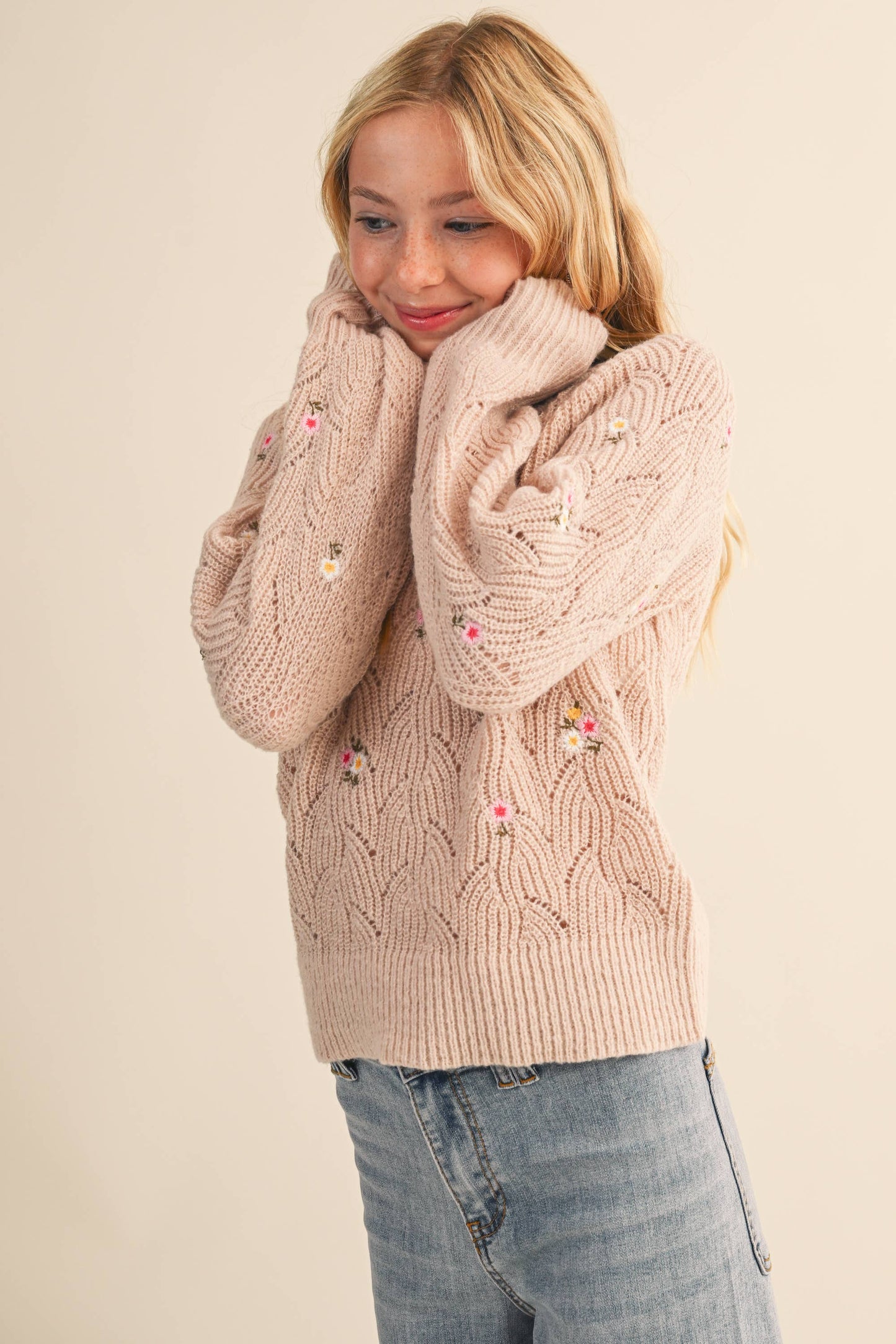 TWEEN KIDS GIRLS RAGLAN SWEATER