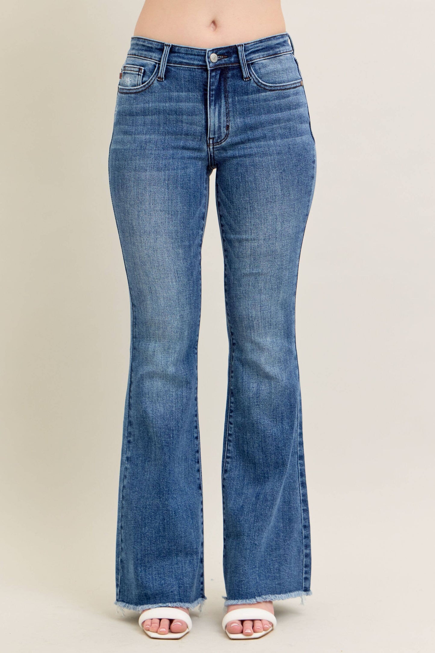 Judy Blue Vintage Wash Flare w/ Destroy and Fray Hem