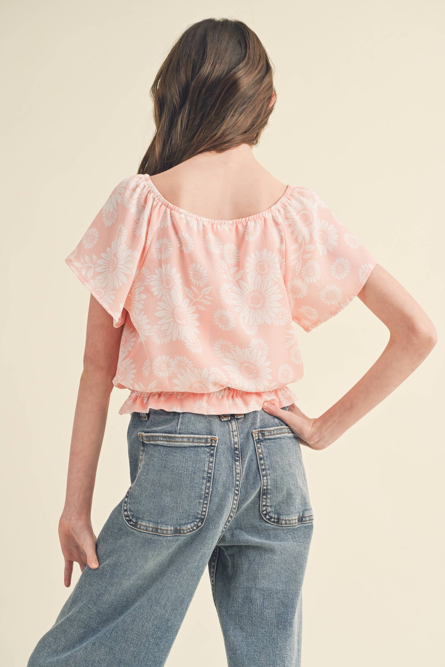 Tween Girl's Cinched Front Top