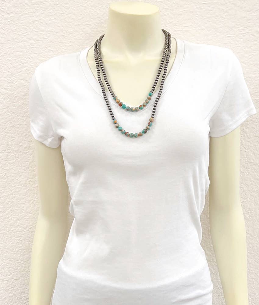 24" Navajo Gemstone Necklace