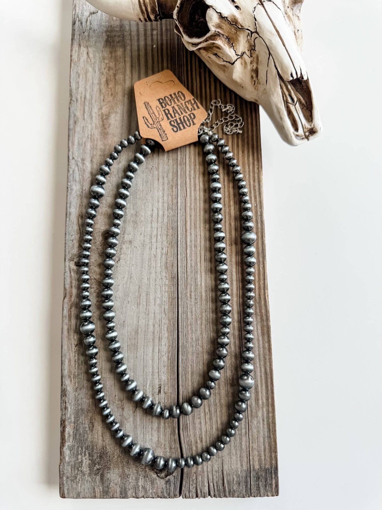 Western 2 Layer Navajo Style Pearl Necklace