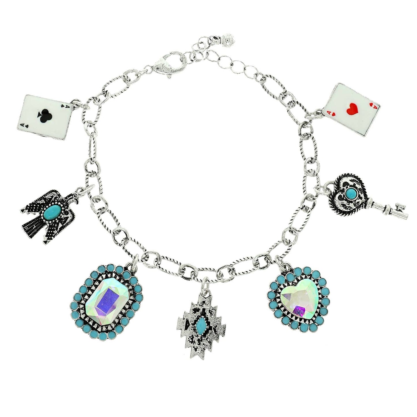 Western Theme Multi Charm Bracelet