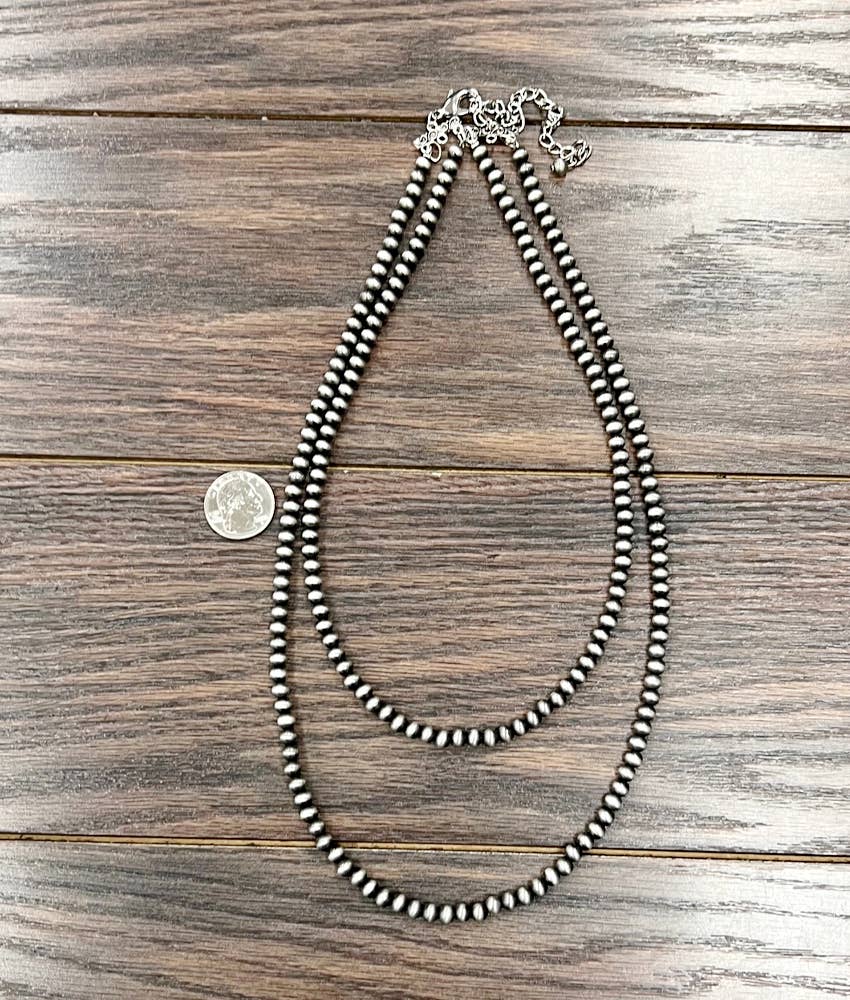 24" 2-strand Navajo Bead Necklace