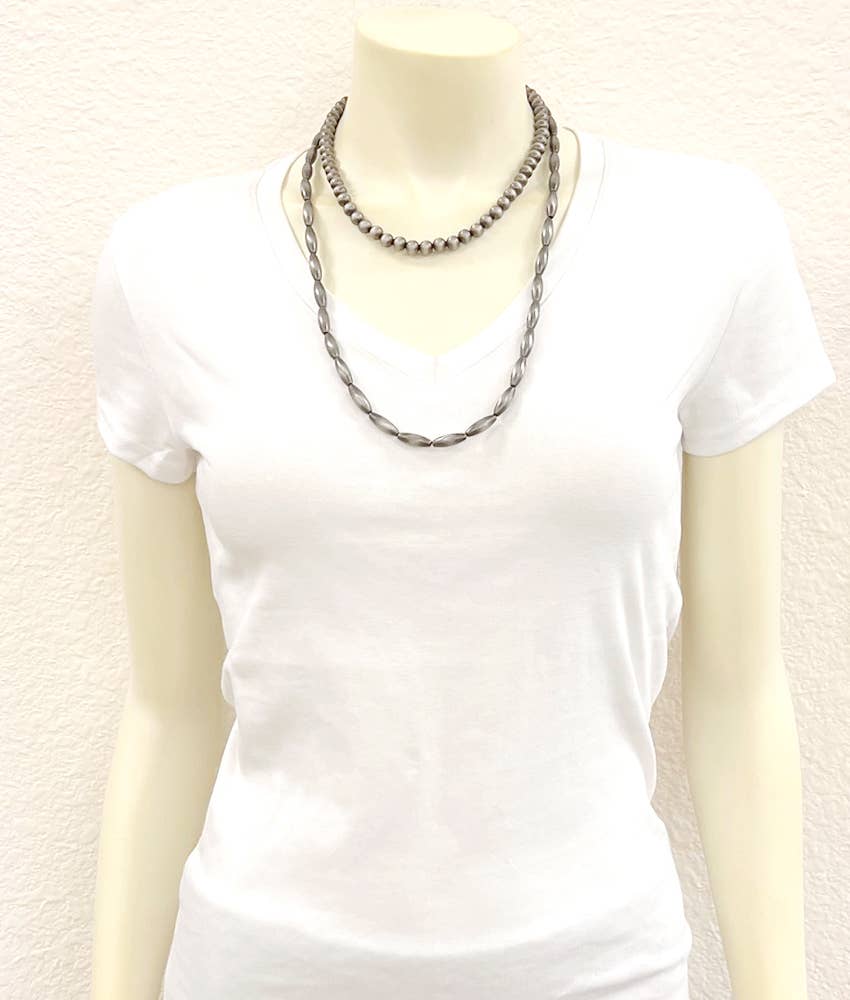 24" 2-strand Navajo Bead Necklace