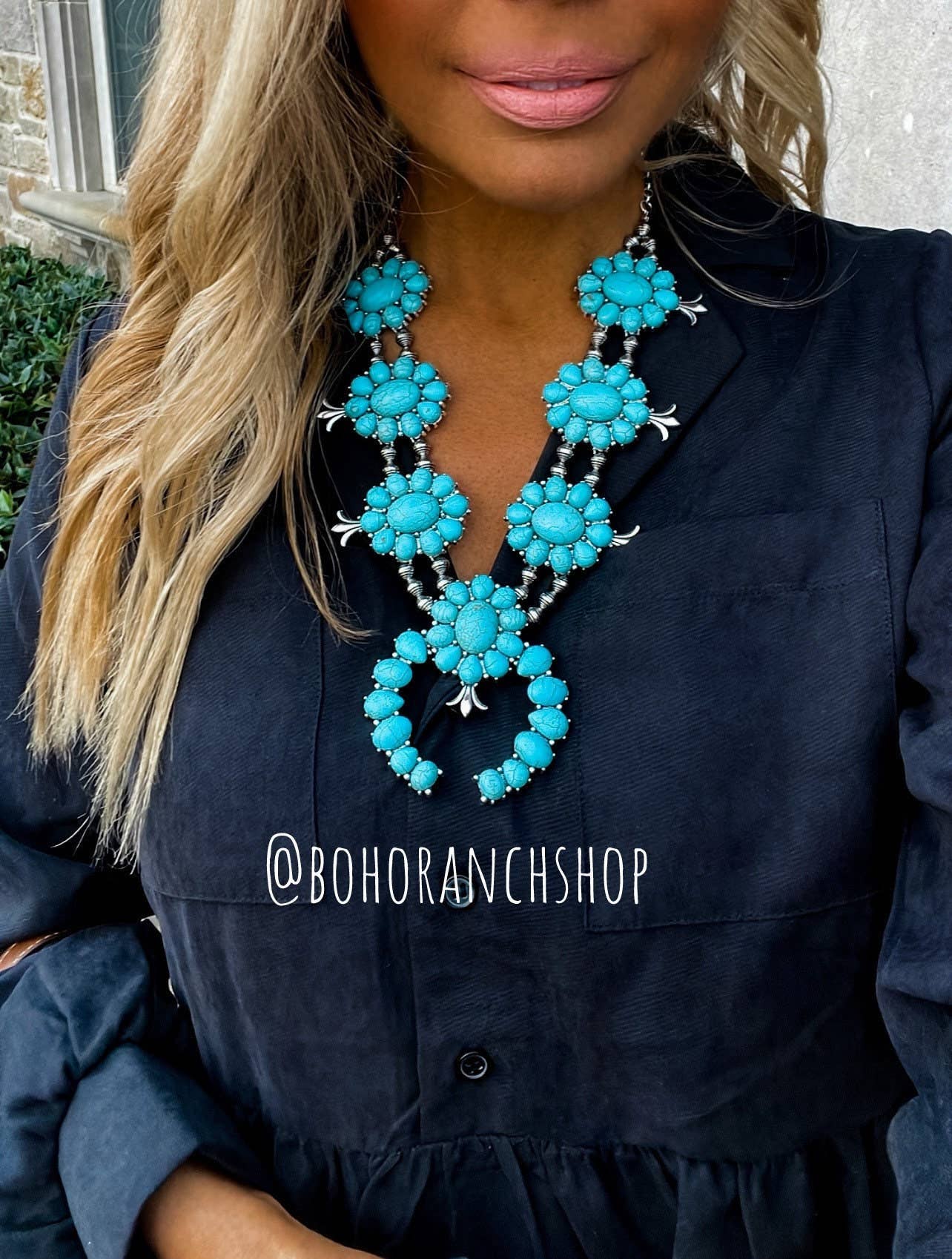 Squash Blossom Necklace Western Pendant Necklace