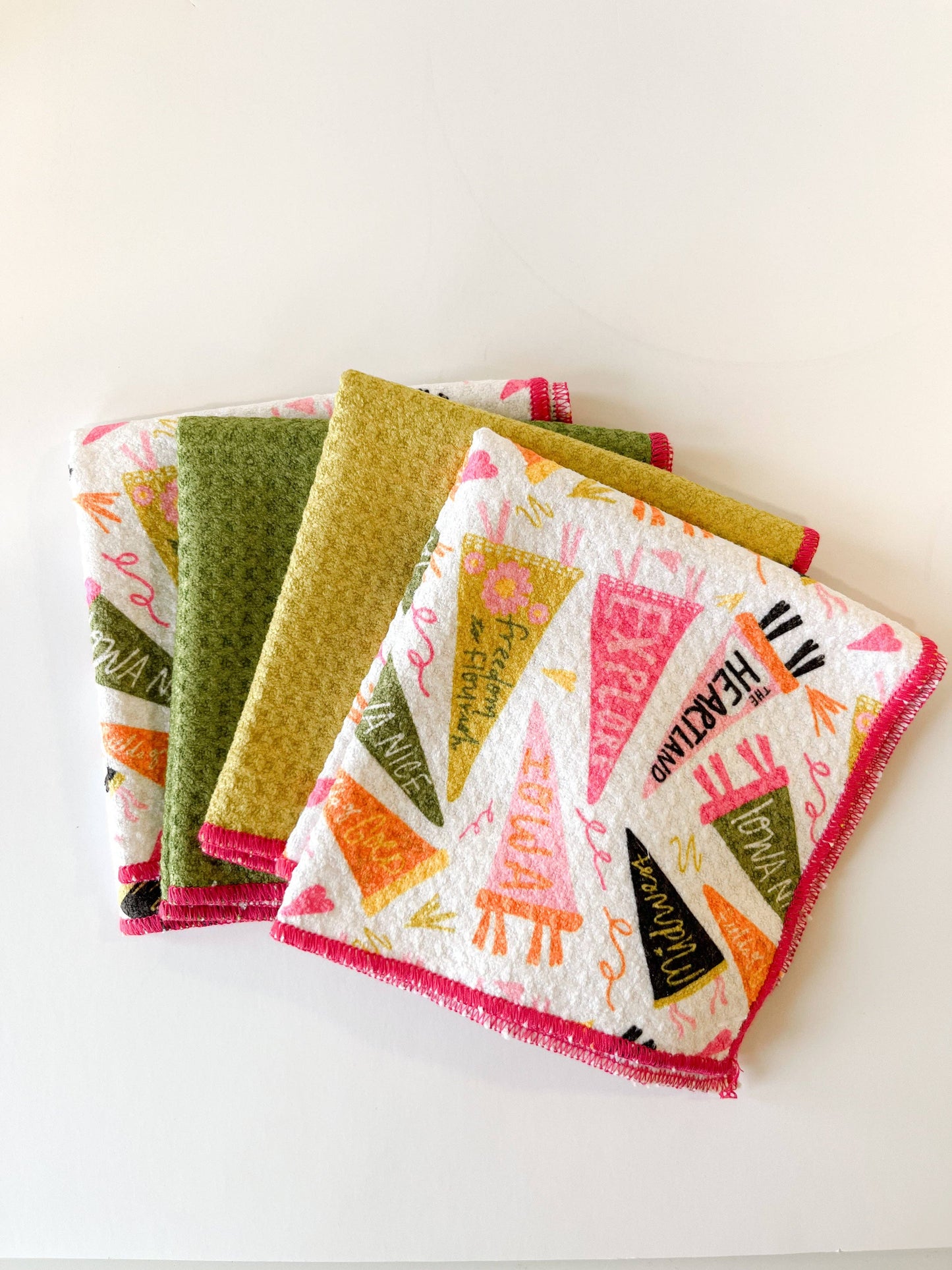 Iowa The Heartland Waffle Cloths - Set of 4