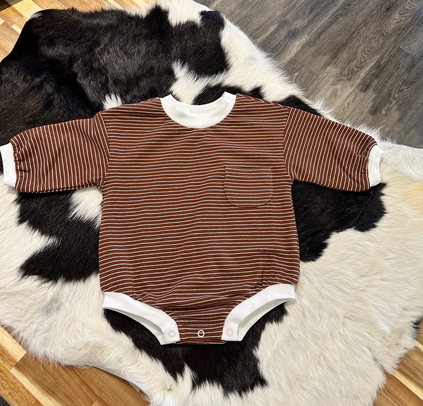 Striped Baby Bubble Romper