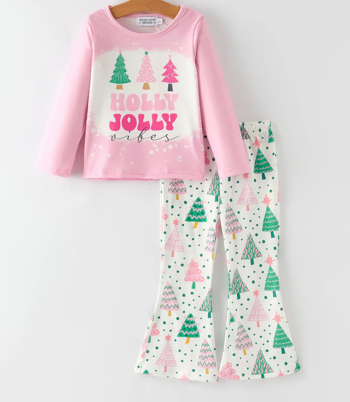 "Holly Jolly Vibes" Christmas Set for Girls