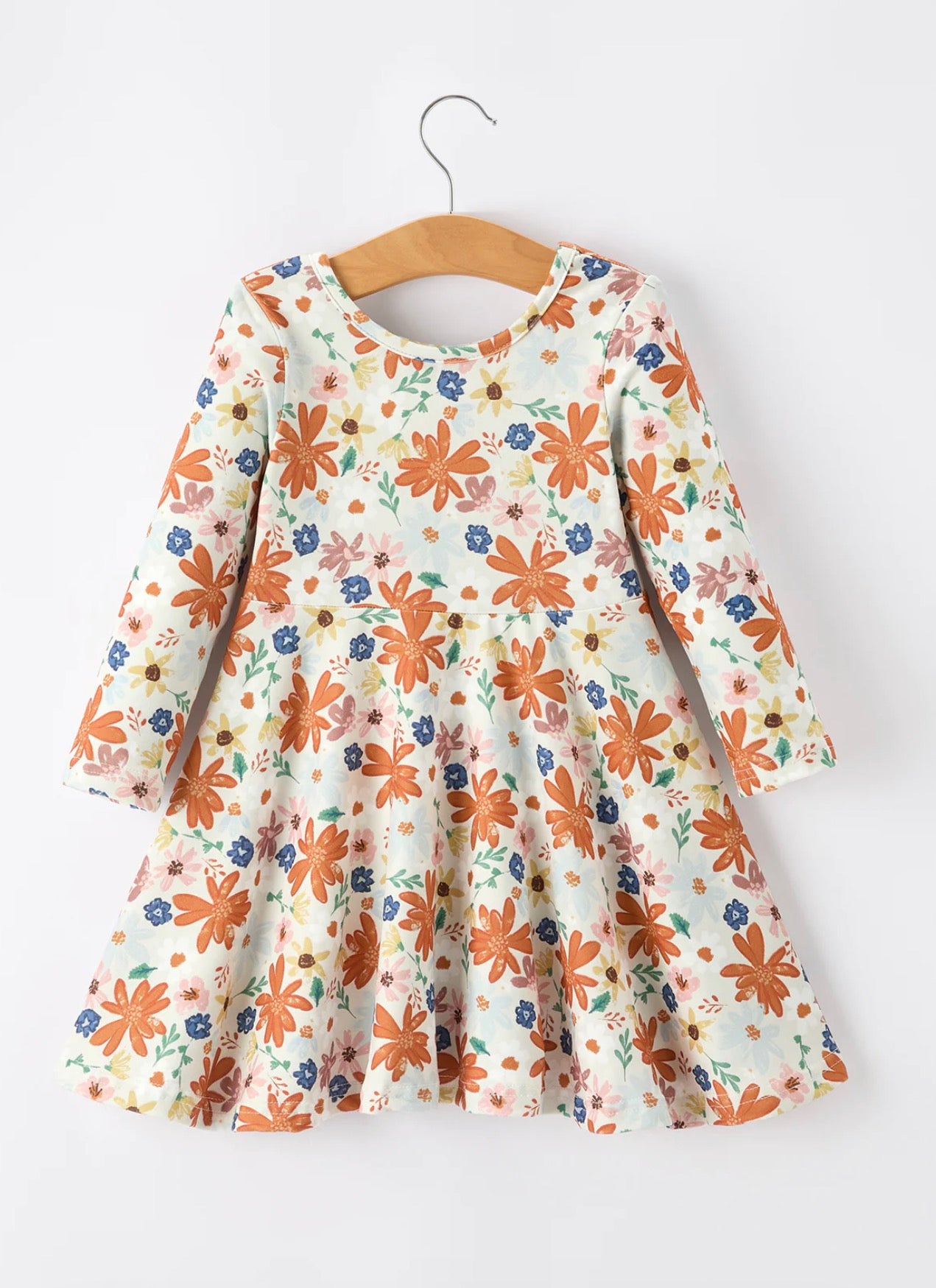 Fall Floral Twirl Dress