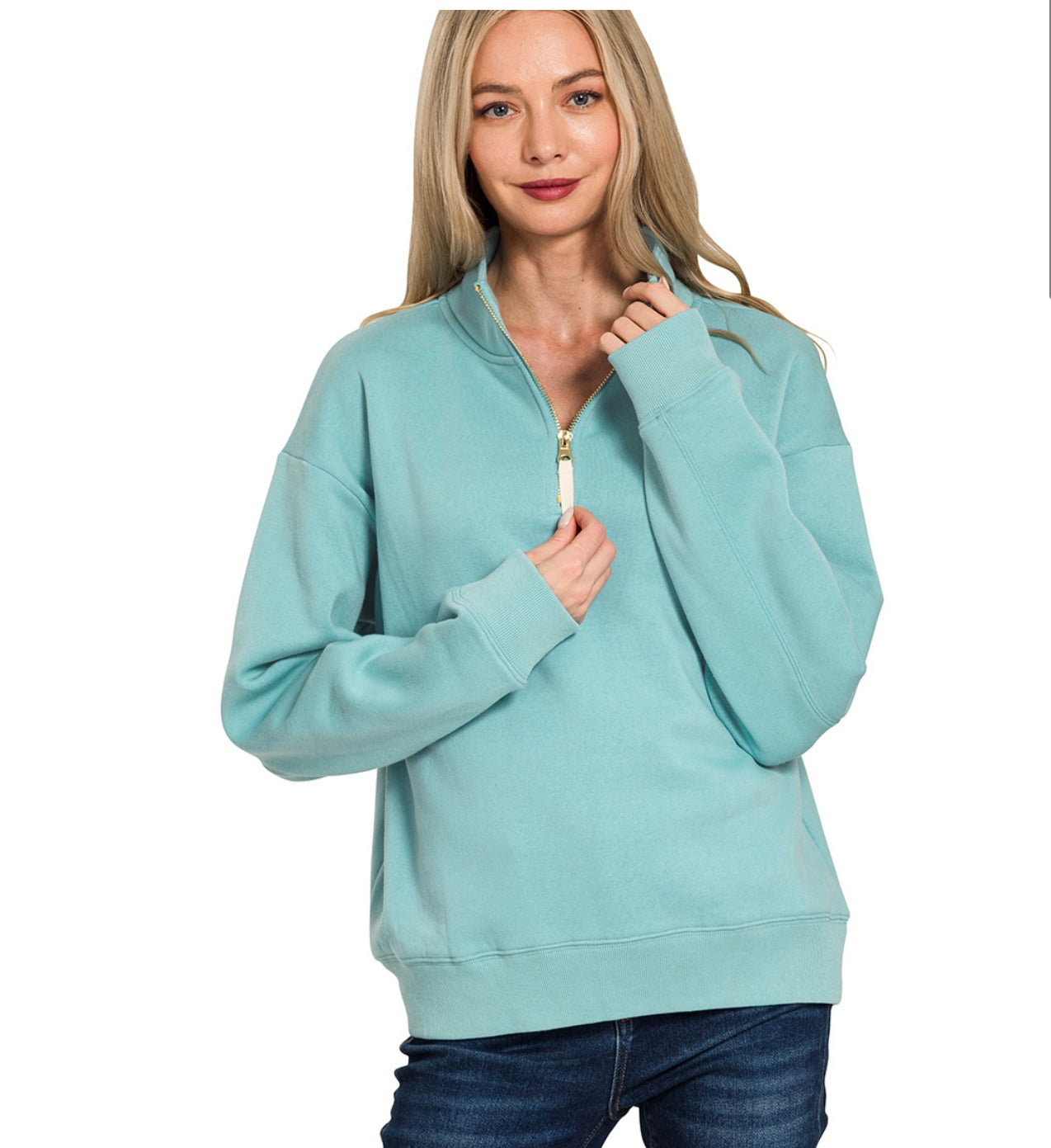 Fleece Half Zip Sweatshirt