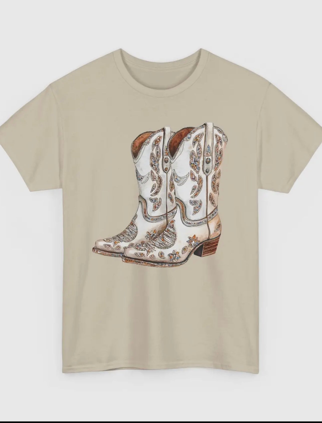Faux Rhinestone Cowgirl Boots Shirt