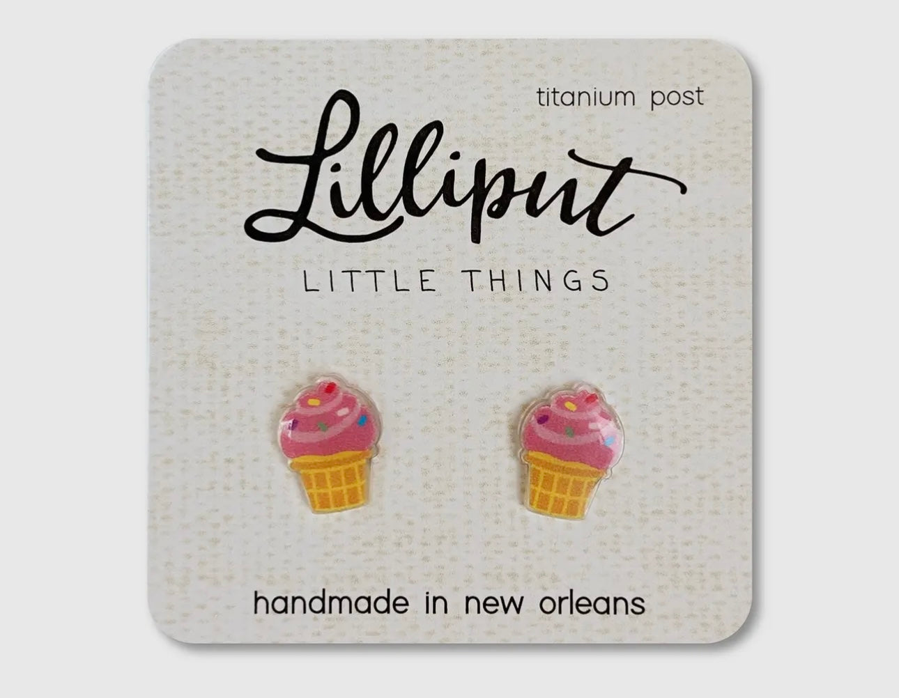 Kids Ice Cream Cone Earrings