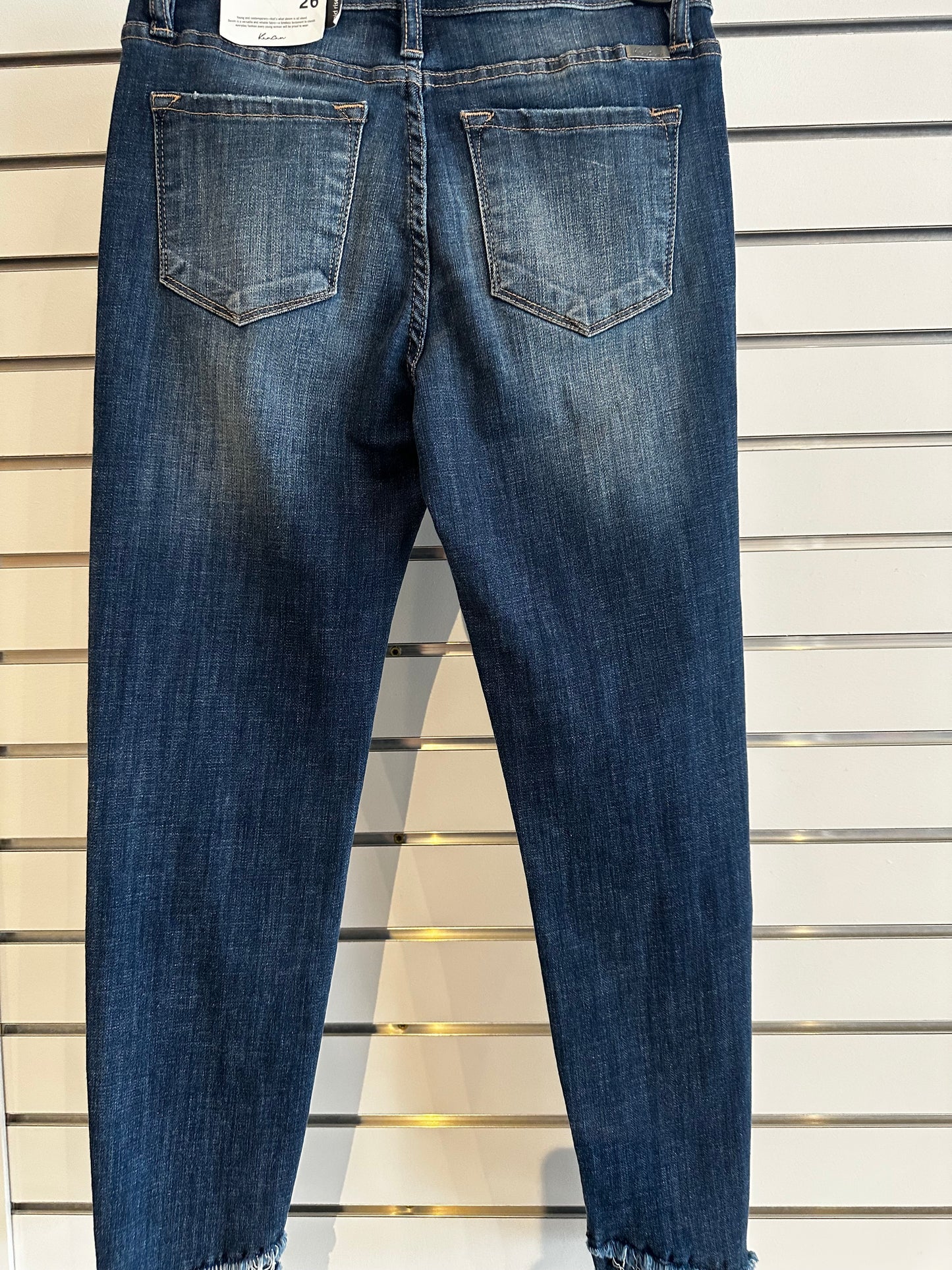 Kancan "Mia" Mid Rise Ankle Skinny Jeans