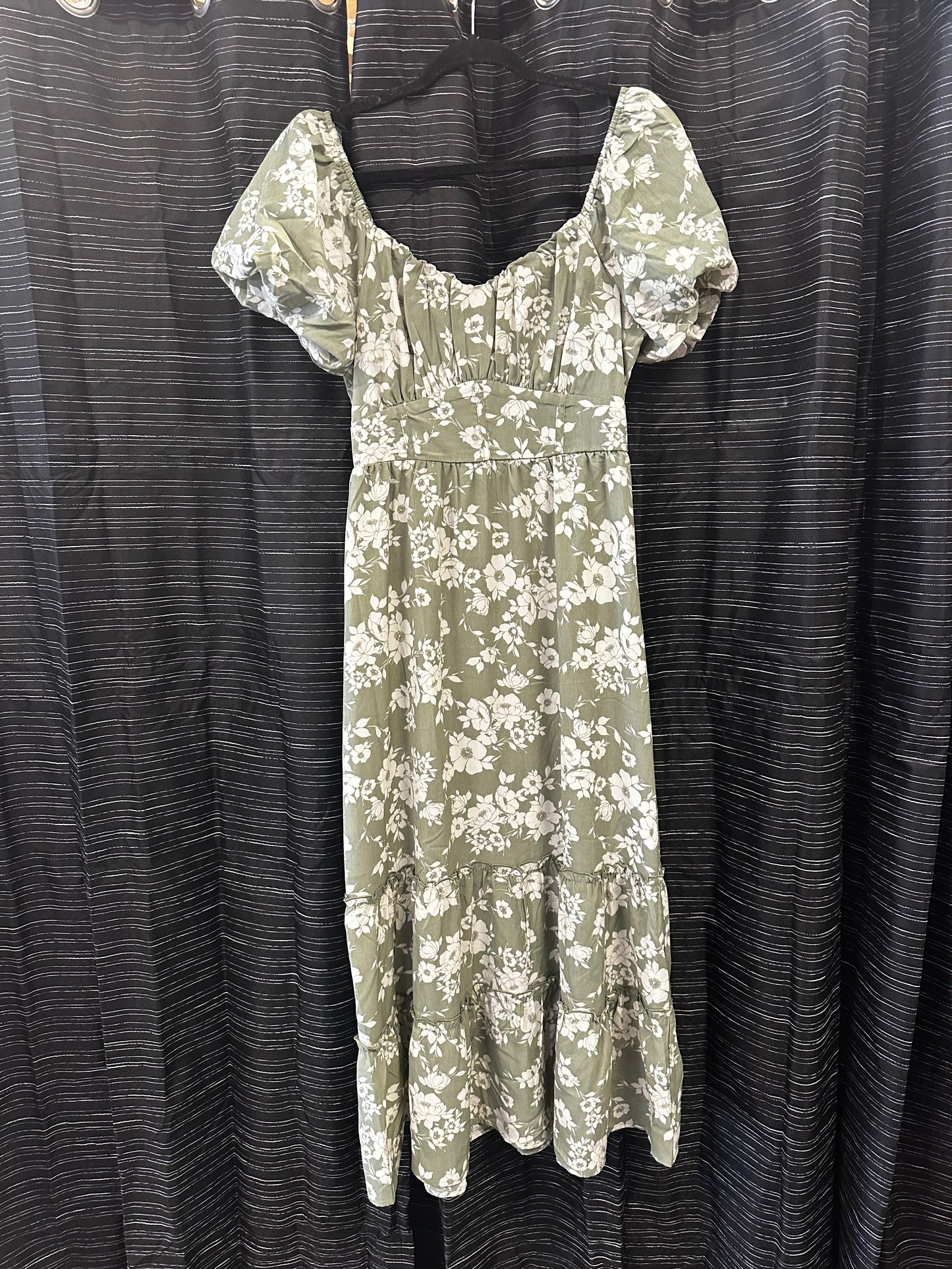 Sage Floral Dress
