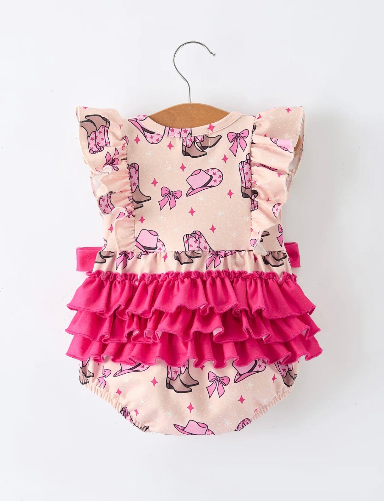 Pink Western Romper