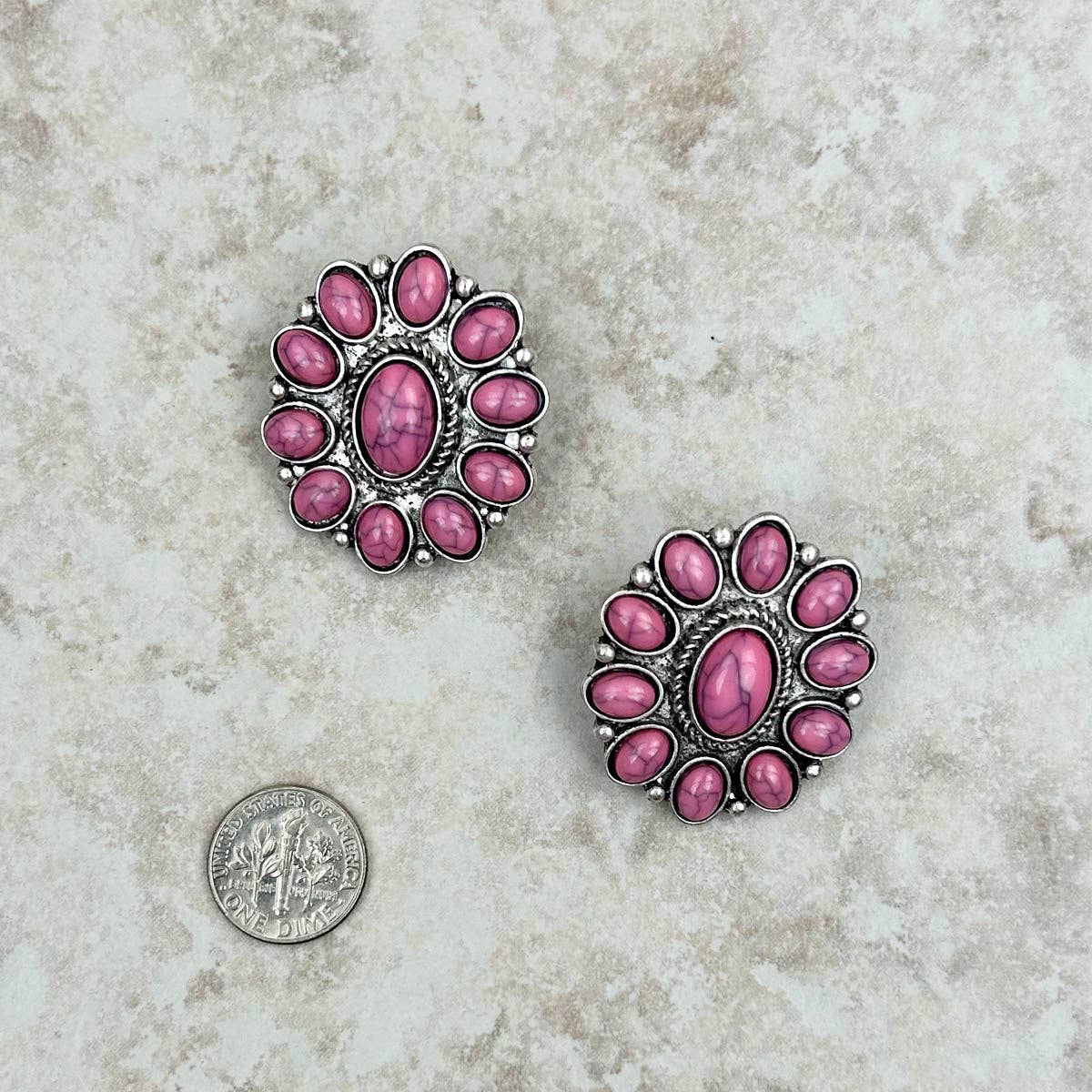 Pink Concho Earrings