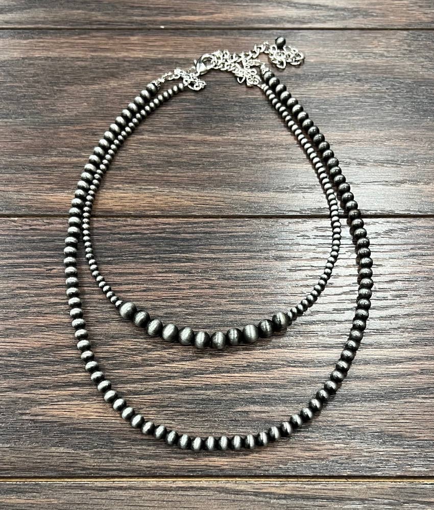 20" 2-strand Navajo Bead Necklace