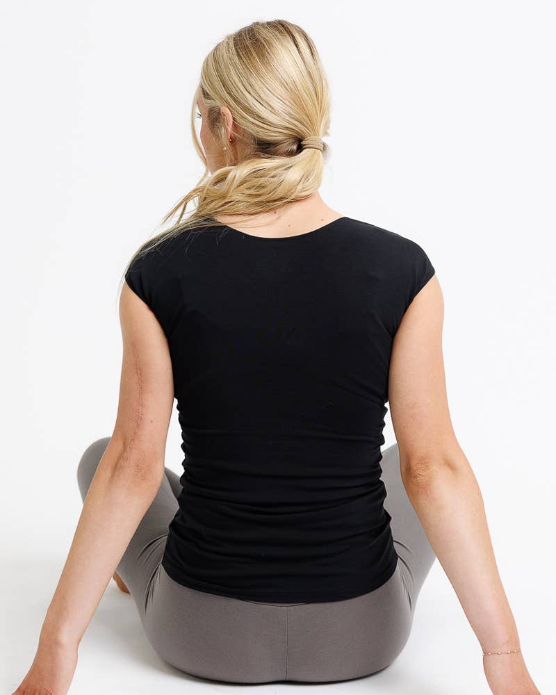 Essential Basic Layering Short Sleeve Scoop Neck Tee
