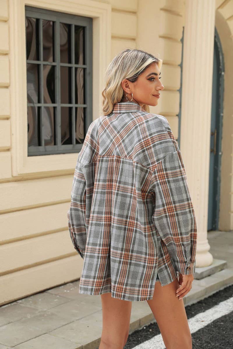 Over Sized Plaid Shirt