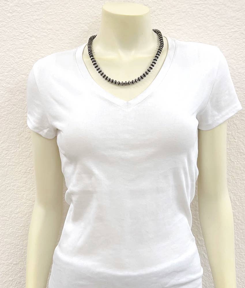 20" Handmade Rondelle Navajo Bead Necklace