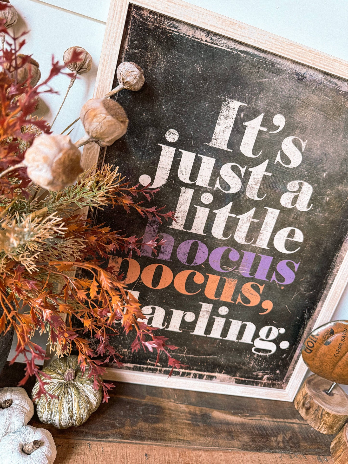 Hocus Pocus Halloween Wood Sign