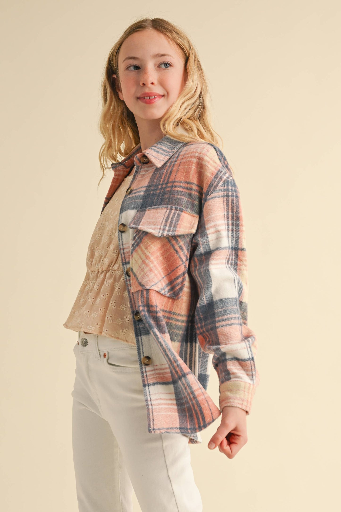 TWEEN GIRLS KIDS ONE POCKET SHACKET