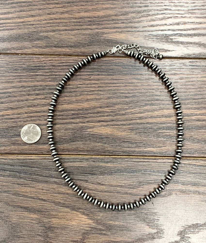 20" Handmade Rondelle Navajo Bead Necklace