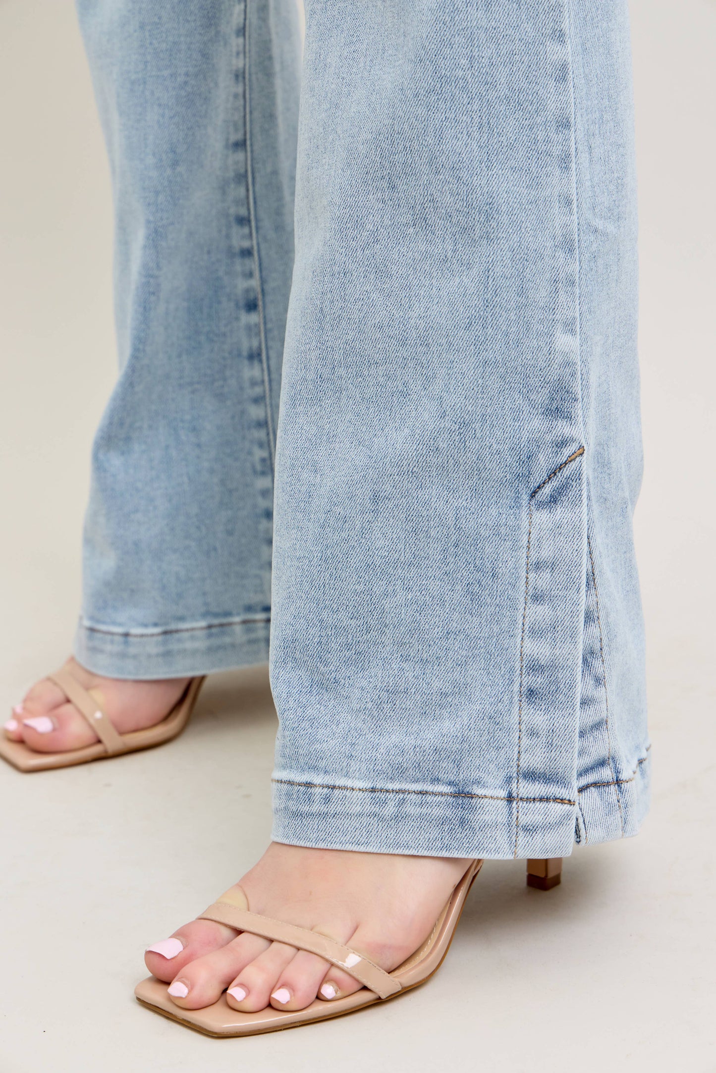 Judy Blue Tummy Control Vintage Wash Side Slit Slim Boot