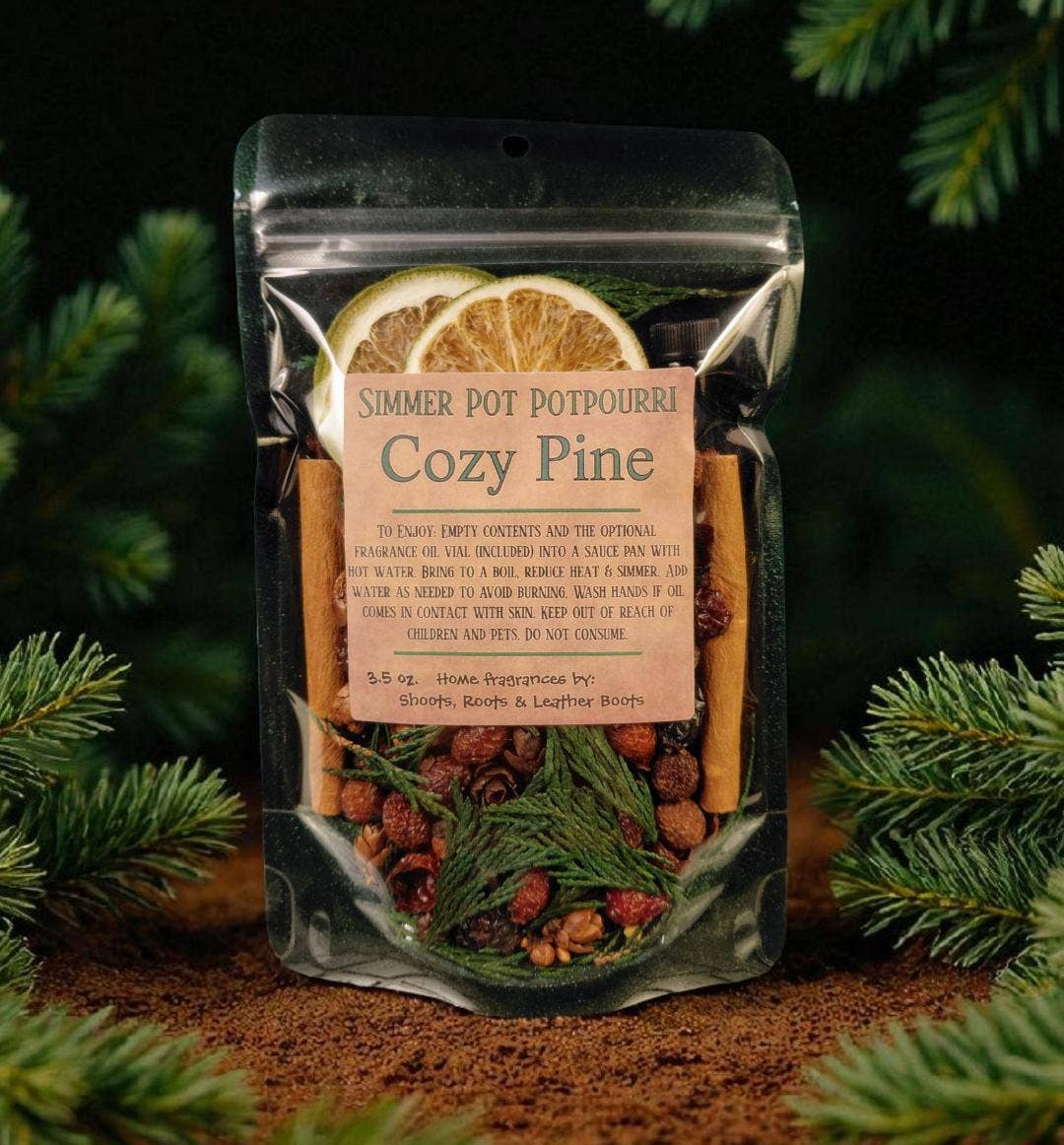 Potpourri Simmer Pot- Cozy Pine 3.5 oz.