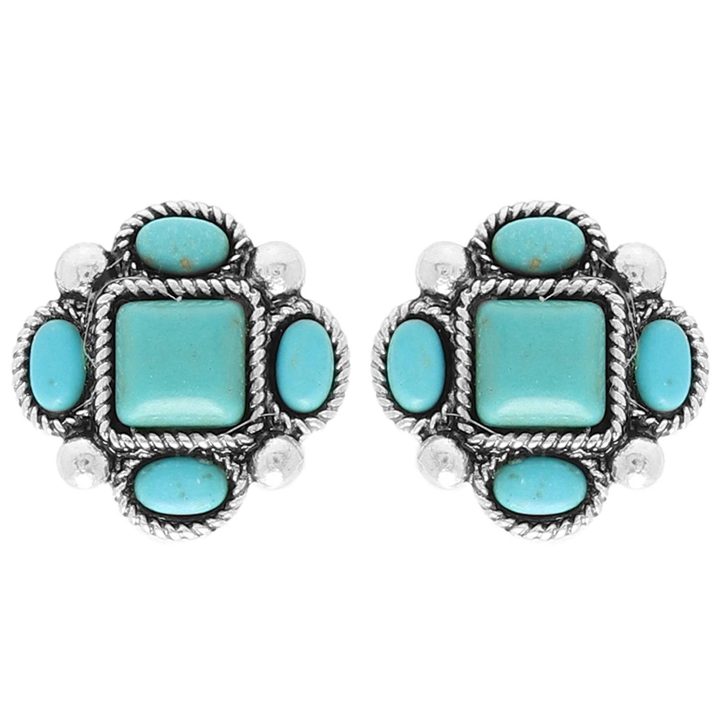 Western Jeweled Rhombus Post Earrings