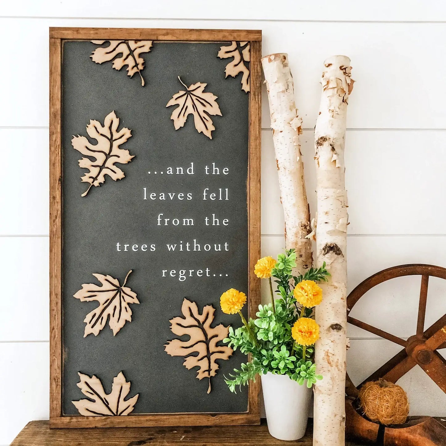 Leaves Fell From Trees Fall Sign
