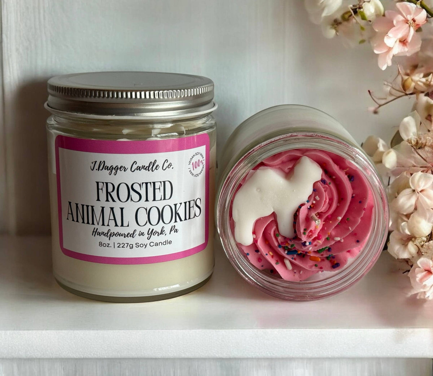 8oz. Frosted Animal Cookies Dessert Soy Candle