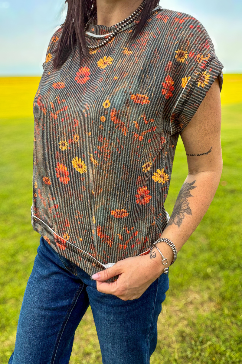 Rust Bloom Top
