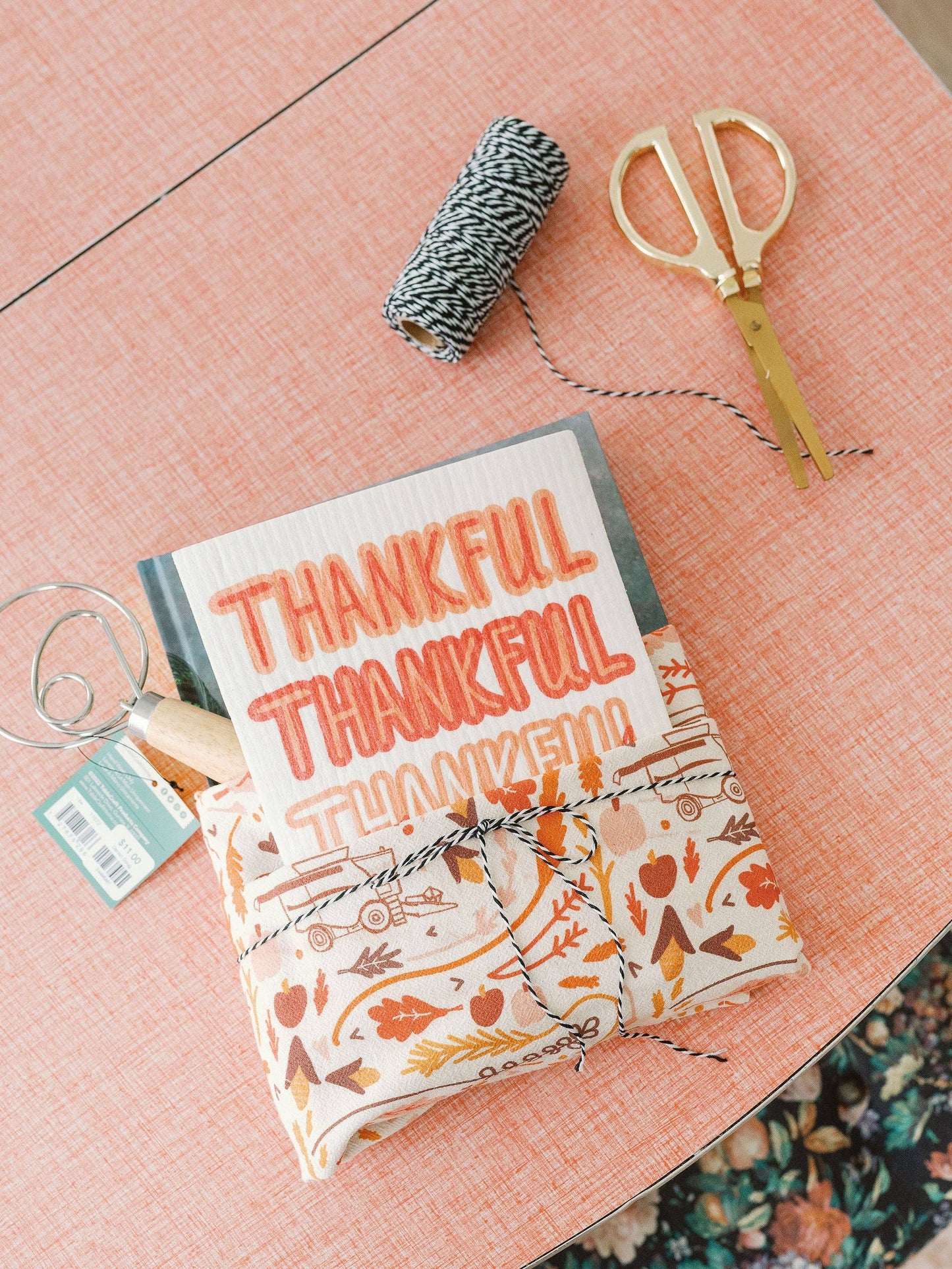 Thankful Thankful Thankful Swedish Dishcloth