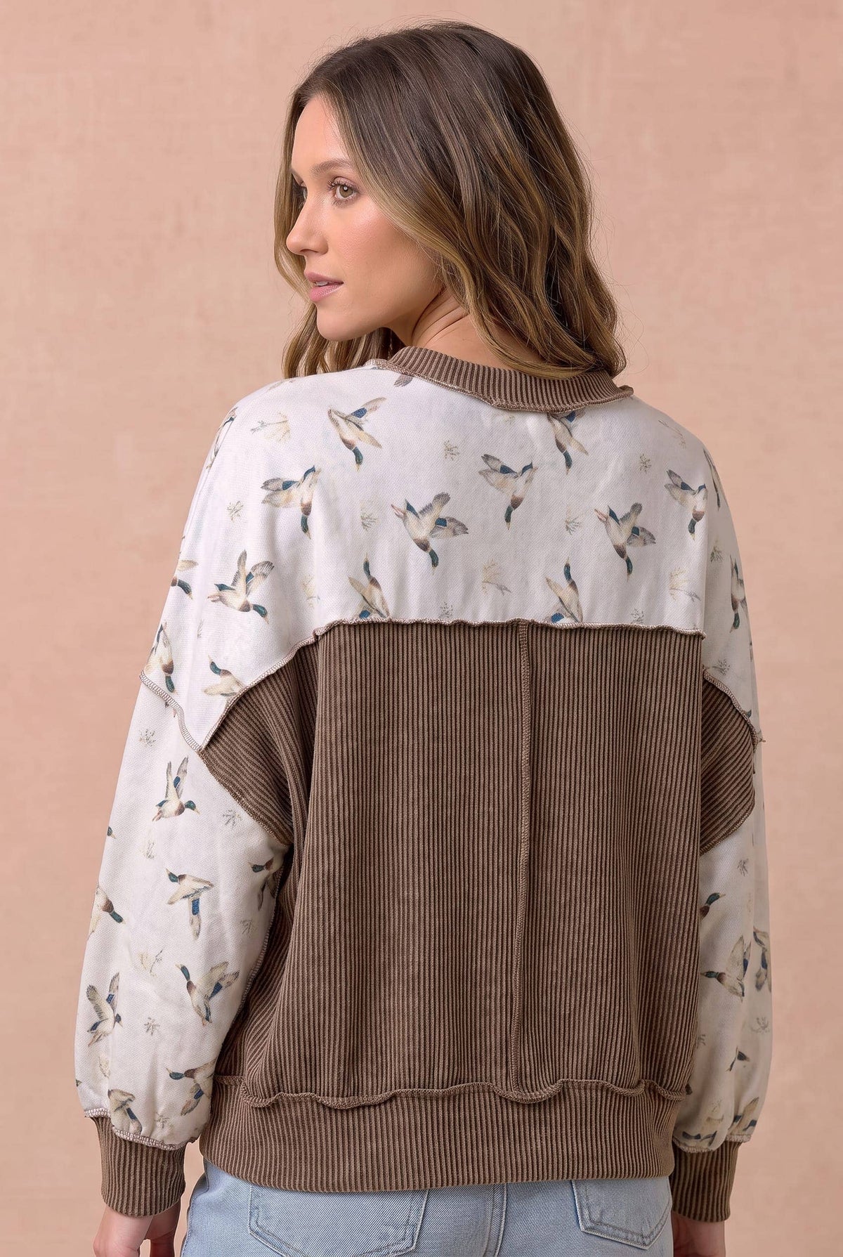 Duck Camo Exposed Seam Sweatshirt