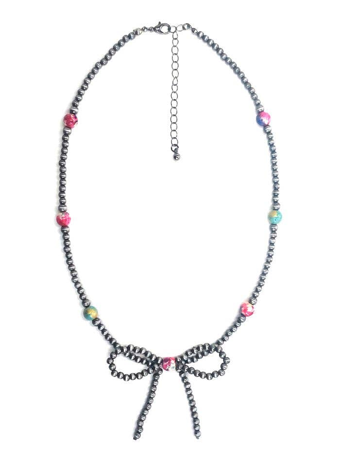 Western Navajo Pearl Ribbon Necklace