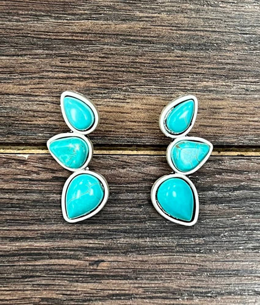 Western Turquoise Stud Earrings