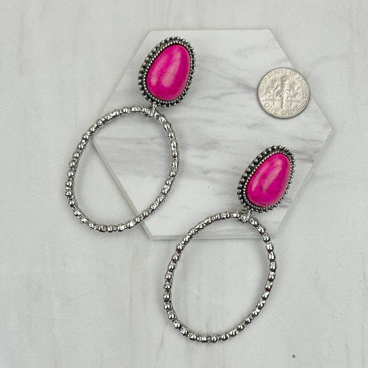 Turquoise Hoop Earrings