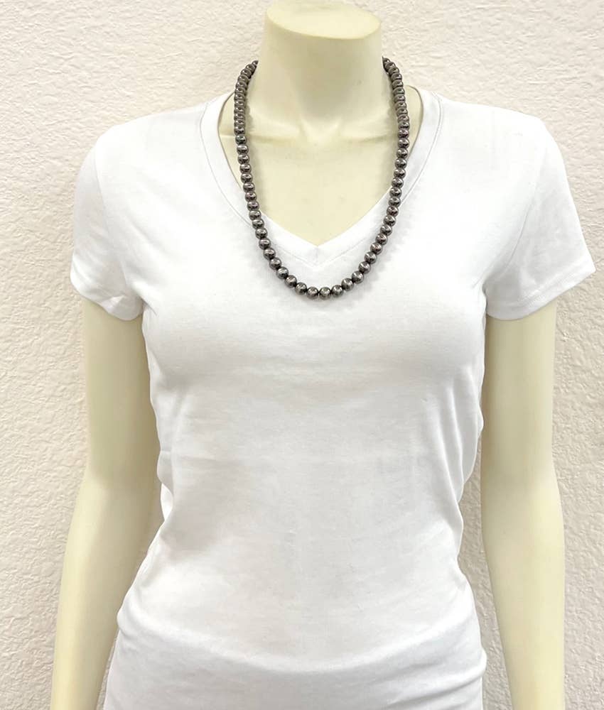 10mm Polish Navajo Bead Necklace