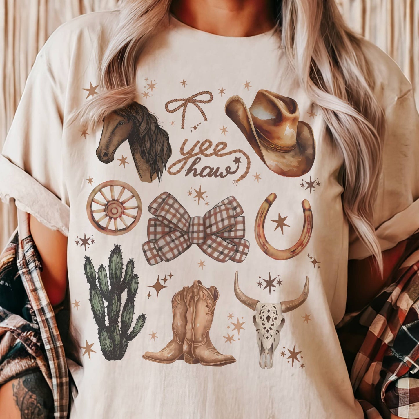 Western Yee Haw  Vintage Graphic Tee